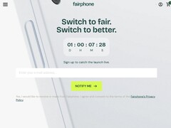 Fairphone 6 kan komma att offentliggöras den 25 juni kl. 11.00 CET (skärmdump från: Fairphone.com).