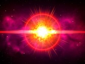En konstnärsillustration som visar en supernova.