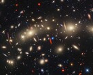 En bild av galaxklustret MACS J0416 tagen med rymdteleskopen James Webb och Hubble (Bildkälla: NASA, ESA, CSA, STScI)