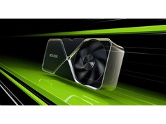 En reklambild för Nvidias RTX 4090-grafikkort mot en svart och grön bakgrund. (Bildkälla: Nvidia)