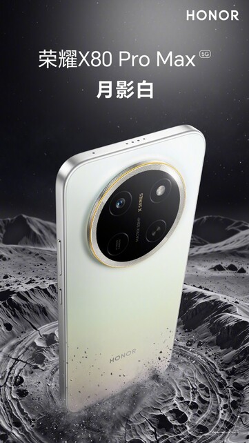 Honor s X80 Pro Max i färgen Moonlight White.
