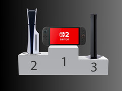 Switch 2 högst upp på försäljningspallen vid konsollansering (Bildkälla: Nintendo of America, Sony PlayStation, Freepik med redigeringar)