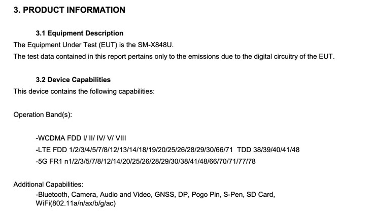 FCC-dokument för en kommande surfplatta från Samsung.