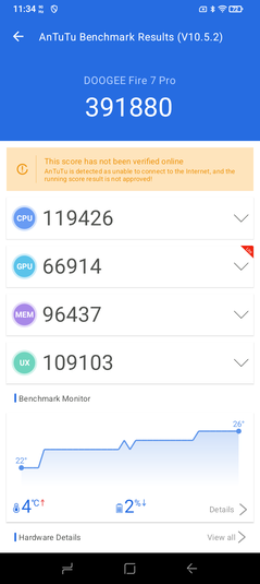 AnTuTu 10 prestandatest (Bildkälla: Skärmdump - Sergey Tarasov - Notebookcheck)