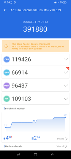 AnTuTu 10 prestandatest (Bildkälla: Skärmdump - Sergey Tarasov - Notebookcheck)
