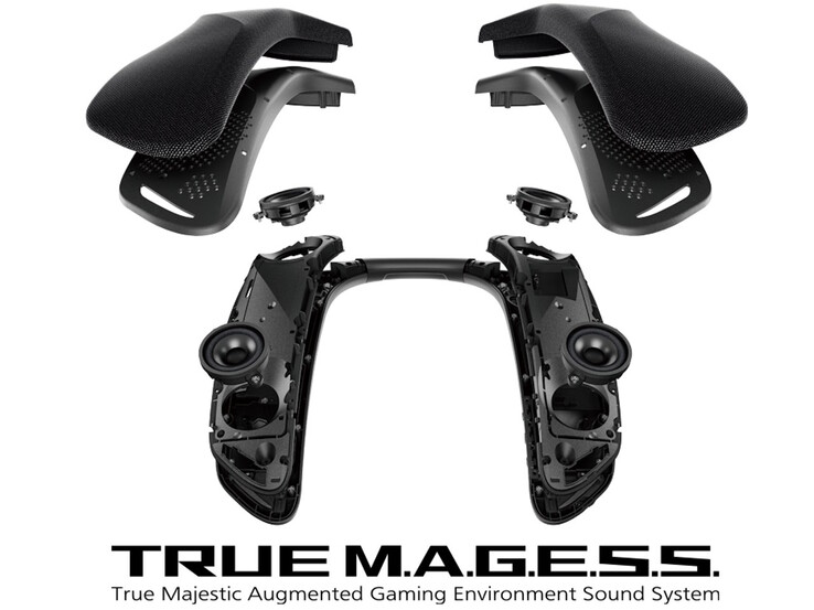 Panasonics halshögtalare SC-GNW10S-FF använder fyra 38 mm koniska högtalarelement för att producera 4.0 surroundljud. (Bildkälla: Panasonic)