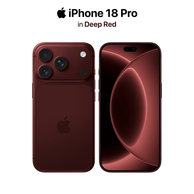 rendering av iPhone 18 Pro i 