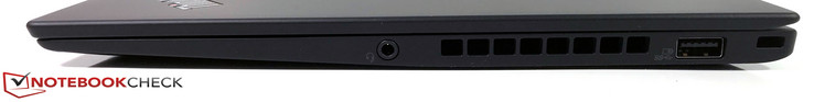 Höger sida: 3.5 mm ljudanslutning, USB Typ A 3.0, Security lock-port