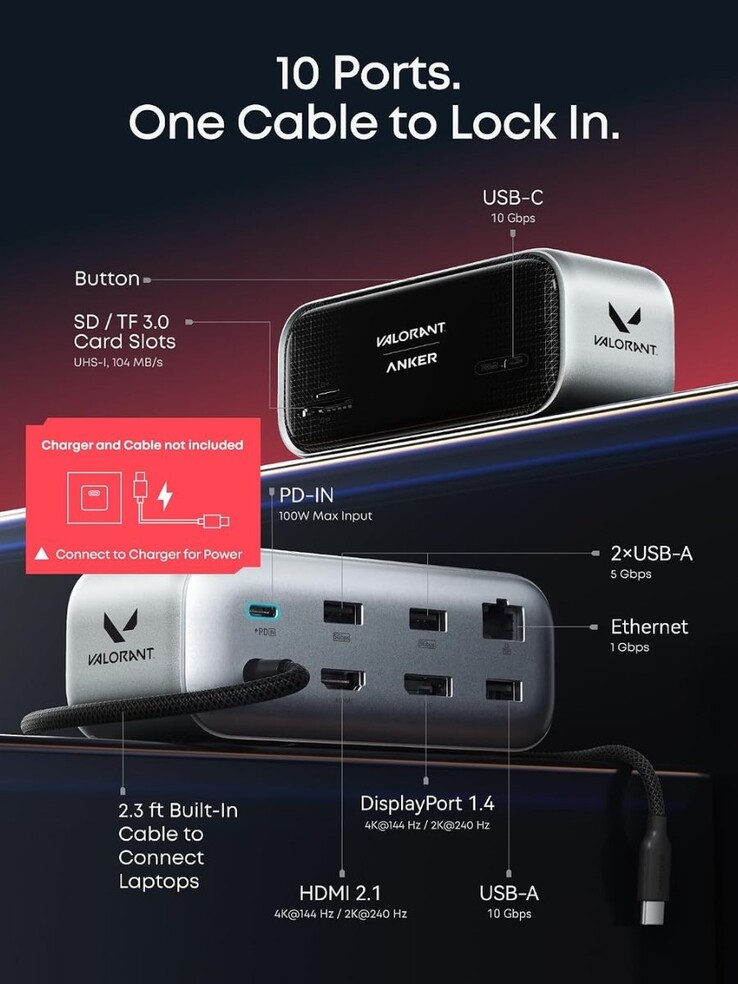 Anker Nano 10-in-1 USB-C Hub Valorant Limited Edition