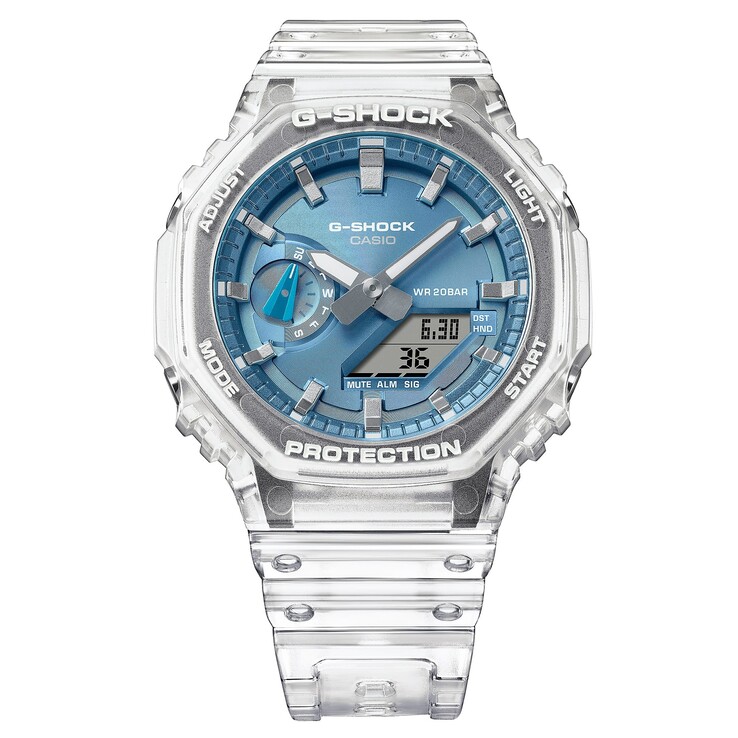 En närmare titt på alla tre nya Casio GA-2100BM-klockor. (Bildkälla: Casio)