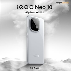 IQoo Neo 10 i färgsättningen Alpine White