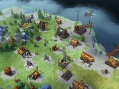 En bild som visar en by i Northgard: Definitive Edition.