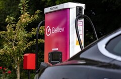 En offentlig laddare med varumärket Believ i Storbritannien (Bildkälla: Believ)