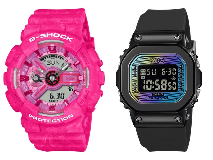 Casio G-Shock GMA-S110XG-4A (vänster) och GM-S5600XG-1 (höger)