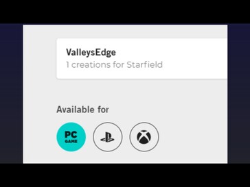 Starfield PS5 mod PlayStation-logotyp (Bildkälla: skärmdump, GamingLeaksAndRumours subreddit)