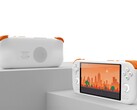 Mangmi AIR X handdator i vitt och orange med display och bakre högtalare. (Bildkälla: Mangmi)