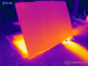 Utblåsning längs bakre och vänstra kanten