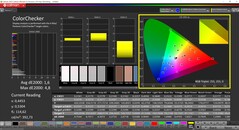 CalMAN ColorChecker (profil: Display P3, målfärgrymd P3)