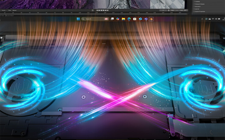 Yoga Pro 7 15ASH11 är utrustad med ett system med två fläktar som Lenovo marknadsför under namnet ”X Power”.