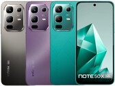 Infinix Note 50x 5G finns i färgerna havsgrön, förtrollad lila och titangrå (Bildkälla: Infinix)