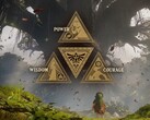 Triforce-symbolen syns tillsammans med The Great Deku Tree