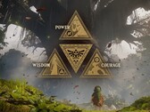 Triforce-symbolen syns tillsammans med The Great Deku Tree