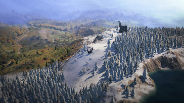 En bild som visar ett snöigt landskap i Wartales.