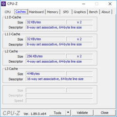 CPU-Z: Cache