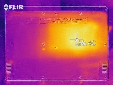 Värmefördelning vid tomgång (nedre delen)