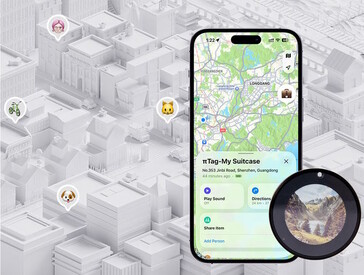 E-bläckdisplayen på den här smarta taggen kan visa anpassade bilder (Bildkälla: Pitag)