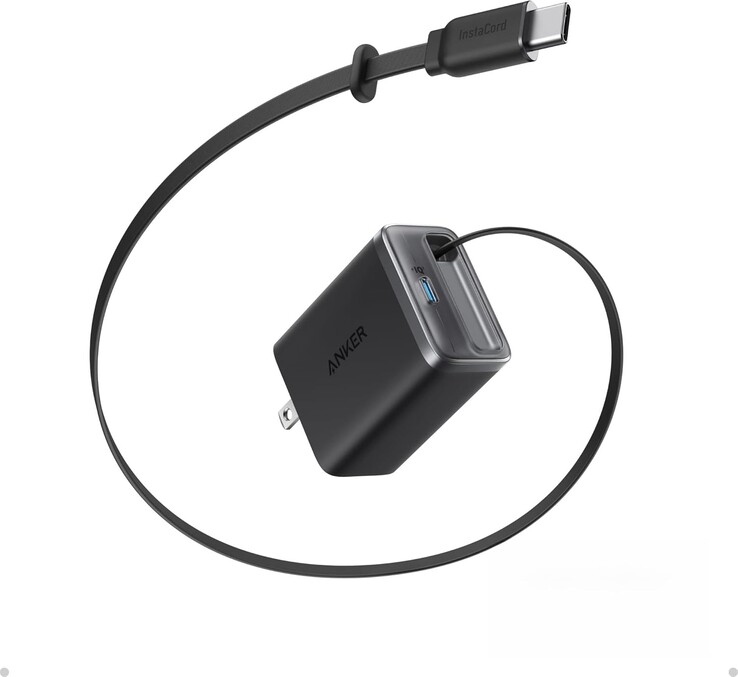 Anker Nano Charger (35W, inbyggd utdragbar USB-C-kabel). (Bildkälla: Anker)