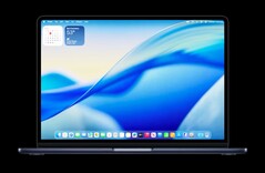 Apple visar upp en MacBook utan skåra i den senaste betaversionen av macOS 26 Tahoe. (Bildkälla: Apple)