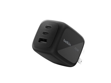 Belkin BoostCharge Pro 3-Port GaN Wall Charger 70W har två USB-C-portar och en extra USB-A-port. (Bildkälla: Belkin)