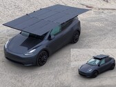 Dartsolar prototyper 2.000-watt, fällbart takräcke för solcellsladdning för elbilar. (Bildkälla: Dartsolar)