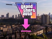 Banner för GTA 6-filstorlek med nedladdningsikon som visas
