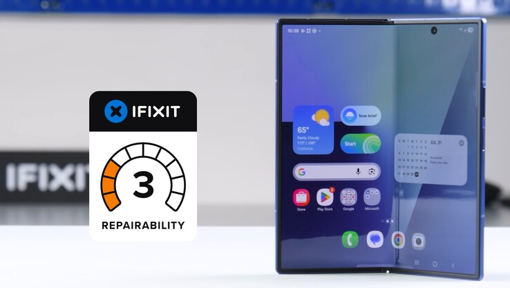 Samsung Galaxy Z Fold 7 får endast ett betyg på 3 av 10 för reparerbarhet från iFixit.