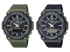 Casio har lanserat klockorna AQ-S820W-1AV (höger) och AQ-S820W-3BV (vänster) i Europa. (Bildkälla: Casio)