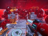 Astrometica Steam-skärmdump som visar en byggnad täckt av röd gegga