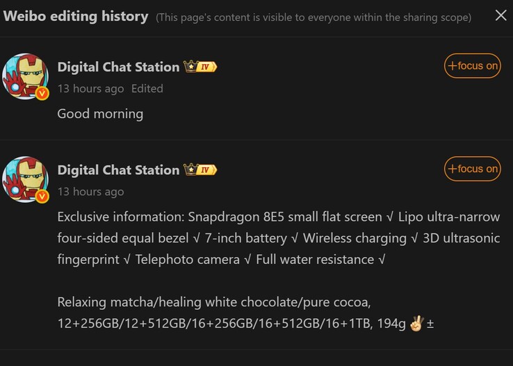 Den nya rapporten från Digital Chat Station (Bildkälla: Weibo - maskinöversatt)
