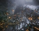 En bild som visar en stad i Frostpunk 2, nu med 50 % rabatt på Steam.