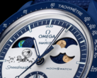 Den nya Mission to Earthphase - Moonshine Gold-klockan (bilden) har en månfasindikator på subdial klockan 2 och en jordfasindikator klockan 10. (Bildkälla: Swatch)