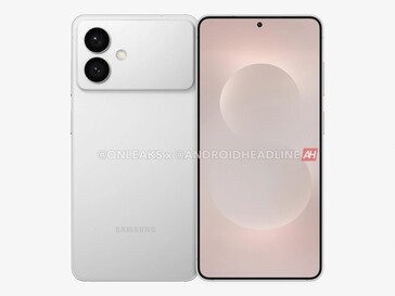 Inofficiell rendering som visar den ryktade Galaxy S26 Edge. (Bildkälla: OnLeaks via Android Headlines)