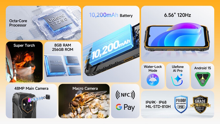 NFC är tillgängligt, men inte 5G. (Bildkälla: Ulefone)