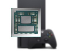 Xbox Series X har en AMD APU med en 8-kärnig Zen 2 CPU och en RDNA 2 iGPU med 52 CU/(AMD Dragon Range APU på bilden). (Bildkälla: AMD, Xbox, redigerad)