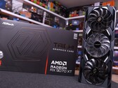 Hardware Unboxed använde ASRock Taichi Radeon RX 9070 XT för jämförelsen. (Bildkälla: Hardware Unboxed på YouTube, redigerad)