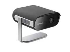 Den bärbara projektorn Viewsonic M1 Max kan ladda telefoner och strömma videor från Google TV. (Bildkälla: Viewsonic)