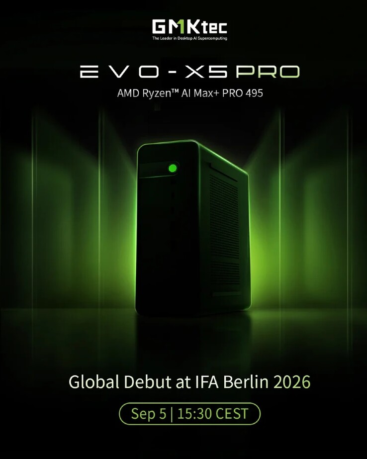 GMKtec har avslöjat att mini-PC:n Evo X5 Pro kommer att presenteras på IFA 2026.