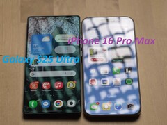 iPhone 16 Pro Max har en mycket mer reflekterande skärm än S25 Ultra. (Bildkälla: 6 månader senare på YouTube, redigerad)