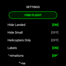 Funktionen för att söka flyg i appen Flight Scanner
