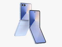 En inofficiell rendering av den kommande Galaxy Z Flip 7. (Bildkälla: Android Headlines & OnLeaks)